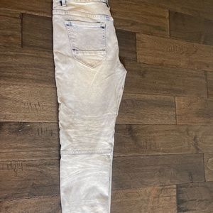 smoke rise white washed denim jeans